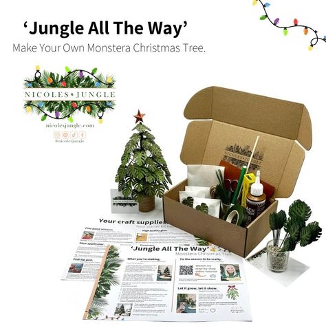 The Special Edition Monstera Christmas Tree Is LIVE! 🎄🎅🏼🎉 The Monstera Christmas Tree swept across the internet in December last year with myself and a group of creative wizards all making their versions that between us topped over 5 million views! 😮 And this year you can make your own! ✂️🌲📦 Get a make your own kit with everything you need to craft your own tree including a step-by-step tutorial by me shipped straight to your door to make at home in plenty of time for Christmas!✨ Due to t... Ig Post, All The Way, Starter Kit, Make Your Own, Christmas Tree, Craft Supplies, Christmas