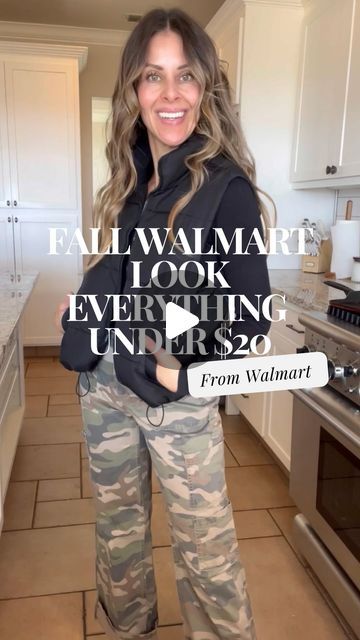 Natalie Wagner | Affordable Fashion and Deals on Instagram: "Comment OUTFIT to shop! These cargo pants are already selling out but they are so good! Only $17!!! And this puffer vest is under $15. . . . Walmart outfits walmart fashion walmart haul walmart walmart try on camo pants cargo pantS . . .  @walmartfashion  #walmartfashion #walmartstyle #walmarthaul #walmartfinds #walmarttryon #walmartoutfit #walmartoutfits #casualfalloutfit #walmartfalloutfits #walmartfallhaul #walmartfallfashion #walmartdenim #walmartjeans #walmartdenim#walmartfaves" Camo Cargo Pants Outfit, Walmart Jeans, Walmart Haul, Camo Pants Outfit, Walmart Style, Walmart Outfits, Walmart Fashion, Walmart Finds, Pants Cargo