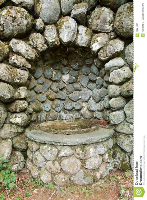 Old stone well stock image. Image of structure, building - 25862697 Garden Folly, Stone Well, Father Abraham, Water For Health, Wishing Wells, Structure Building, Old Well, Garden Deco, Garden Fountain