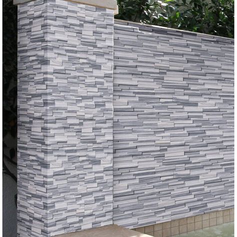 Slate Cladding, Stacked Stone Panels, Fireplaces Layout, Dry Stack Stone, Stacked Stone Walls, Stone Tile Wall, Marble Wall Tiles, Support Beams, Best Floor Tiles