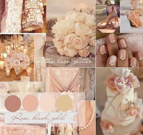 Wedding Color Schemes Gold, Nails Rose, Gold Wedding Colors, Wedding Themes Summer, Pink And Gold Wedding, Gold Wedding Theme, Deco Rose, Rose Champagne, Gold Wedding Decorations