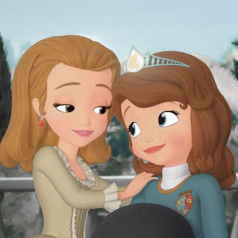 Amber Sofia The First Aesthetic, Sofia The First And Amber, Sofia The First Aesthetic, Amber Sofia The First, Sofia And Amber, Sister Pfp, Princess Amber, Disney Princess Facts, Disney Princess Sofia