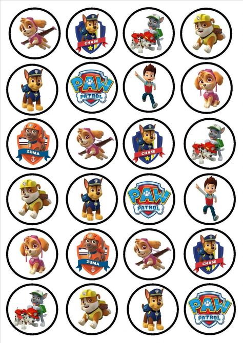 PAW Patrol Cupcake Toppers Paw Patrol Logo, Paw Patrol Stickers, Imprimibles Paw Patrol, Paw Patrol Printables, Paw Patrol Cupcakes, Paw Patrol Birthday Theme, Paw Patrol Decorations, Paw Patrol Birthday Cake, Vanilla Wafer