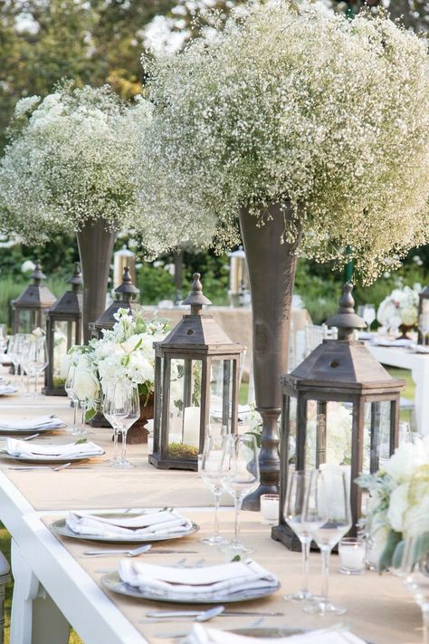 This neutral tablescape is out of a fairytale | Event Design by La Fete Weddings French Country Wedding, Rustic Wedding Decorations, Tafel Decor, Bridal Styling, Babies Breath, Baby S Breath, בר מצווה, June Wedding, Ideas Vintage