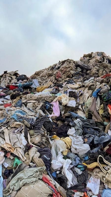 Textile Waste Landfill, Landfill Photography, Garbage Pollution, Pollution Environment, Sustainability Projects, Construction Waste, Sustainable Supply Chain, Textile Waste, Textiles Projects