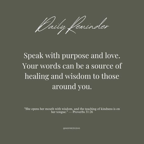 Proverbs 31:26: "She opens her mouth with wisdom, and the teaching of Kindess in on her tongue." - Proverbs 31:26 But first, make sure to save this post for those moments when you need a little boost of encouragement and a little reminder. 💫 ✨ Follow @inspire31gems for daily inspiration! Don’t forget to like, save, and share to spread the love. Always remember: You are capable of incredible things. What keeps you motivated? We'd love to know! 🌿 #Proverbs31Woman #WomenEmpowerment #StrongW... Proverbs Woman, Proverbs 31 26, Proverbs 31 Woman, Beautiful Disaster, Always Remember You, Proverbs 31, Love Always, But First, Always Remember