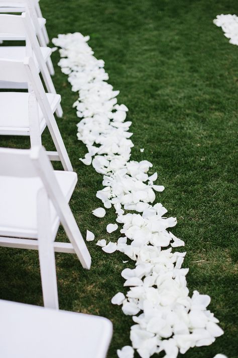 aisle petals White Rose Petals Down Aisle, White Petals Down Aisle Outdoor Ceremony, Aisle Lined With Petals, Flower Petal Aisle Runner, White Flower Lined Aisle, Rose Petal Aisle, Olive Wedding, Wedding Alters, Sage Wedding