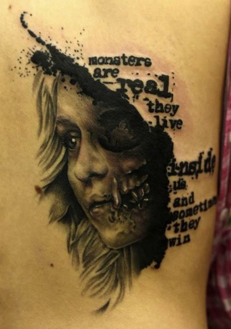 Stephen king Dark Tower Tattoo, Stephen King Tattoos, Writer Tattoo, Monster Tattoo, Wicked Tattoos, King Tattoos, Inspired Tattoos, Inked Magazine, Real Tattoo