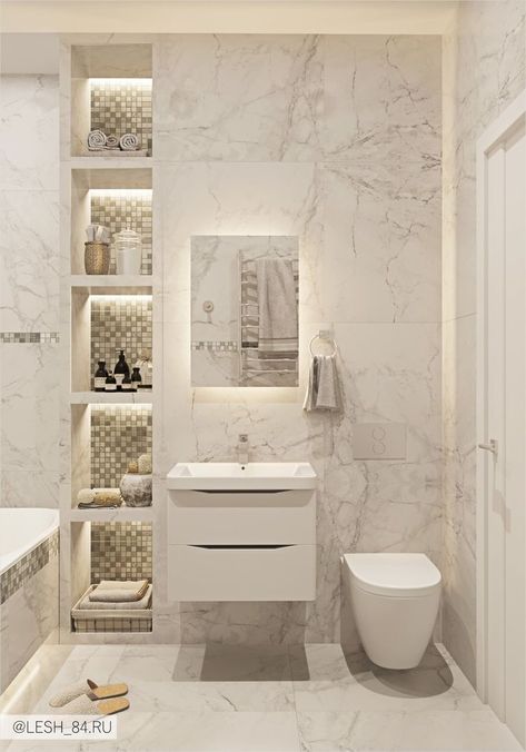 Bathroom Bright, Bathroom With Marble, Drømme Bad, Dekorere Bad, Bilik Idaman, Bilik Mandi, Washroom Design, Small Bathroom Makeover, Bathroom Design Decor