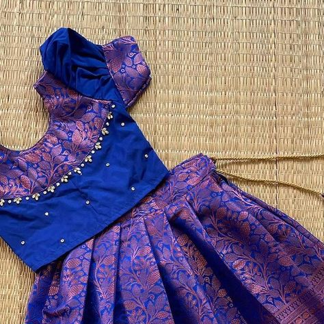 Patch Work For Pattu Pavadai, Pattu Pavadai Design, பட்டு பாவாடை சட்டை Design, Pattulanga Designs For Kids, Kids Pavadai Blouse Designs, Newborn Pattu Langa, Pattu Pavadai Sattai Designs, Baby Pattu Langa Designs, Baby Blouse Designs