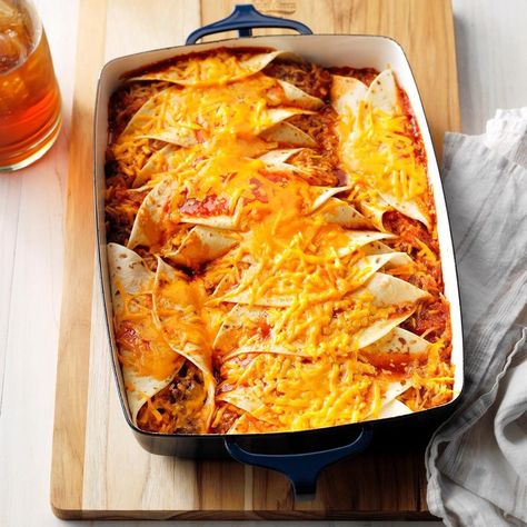 Rice Enchiladas, Enchiladas Bake, Bean And Rice, Flavorful Rice, Easy Beef Enchiladas, Beef Enchilada Recipe, Beef Enchilada, Turkey Enchiladas, Beef Rice