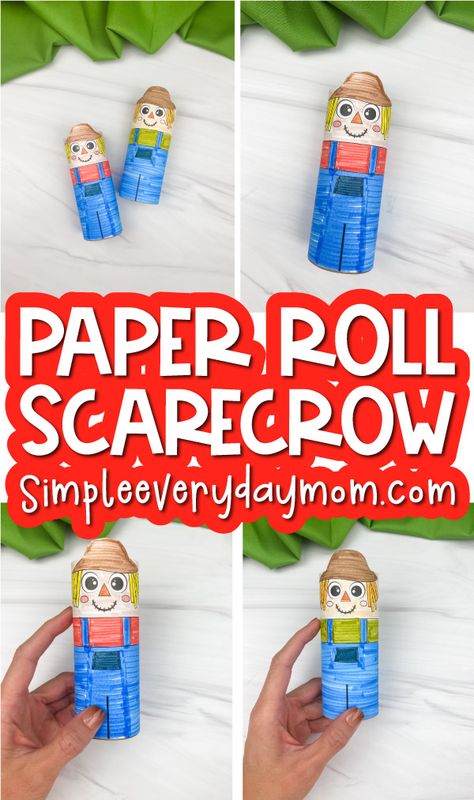 Simple Toilet, Scarecrow Craft, Toilet Paper Roll Craft, Scarecrow Crafts, Roll Craft, Baby Recipes, Headband Crafts, Fall Activity, Apple Craft