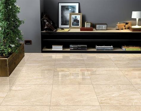 Ceramic tile flooring is the only material hat truly works in any room of the house because the tile has the ability to give an upscale look & feel to any area. Kajaria offers ultra-luxurious range of ceramic tile. Kajaria Tiles Floors, Kajaria Tiles, Ceramic Tile Flooring, Bathroom Wall Tiles, Tiles Showroom, Floor Tiles Design, Tile Floor Living Room, Temple Design For Home, Wall Tiles Design