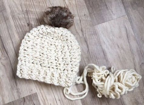 Chunky Yarn Crochet Pattern, Chunky Crochet Hat, Chunky Yarn Crochet, Chunky Crochet Scarf, Bandeau Au Crochet, Crocheted Beanie, Chunky Hat, Womens Crochet Patterns, Confection Au Crochet