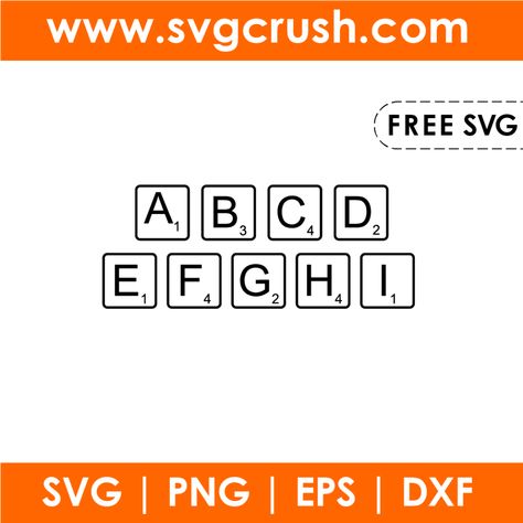 SVGCrush - Free Sports SVG Free Board Games, Free Svg Files For Cricut, Cricut Explore Air 2, Free Cut Files, Scrabble Tiles, Cricut Fonts, Free Svg Files, Sports Svg, Free Svg Cut Files