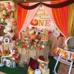 Our Lil Pumpkin Is One / Birthday "Ava’lyn’s 1st Birthday Pumpkin Patch" | Catch My Party Birthday Pumpkin Patch, One Birthday Party Ideas, 1st Birthday Pumpkin, Birthday Pumpkin, Pumpkin 1st Birthdays, Fall Birthday, 1st Birthday Party, Catch My Party, Birthday Party Ideas