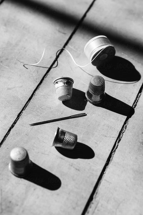 Thimble and Thread by Raymond Forbes LLC - Stocksy United Creative photography Inspiration #awesomephotography #amazingphotography #sewing #fineartphotography #thimble #creativephotography #aestheticphotography #photographyideas #learnphotography #photographyinspiration #stocksy #stocksyunited Thimble Aesthetic, Sewing Aesthetic Photography, Thread Photography, Thread Aesthetic, Creative Photography Inspiration, Atelier Photography, Stock Photography Ideas, Sewing Aesthetic, Sewing Photography