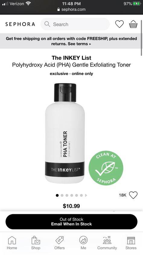 The Inkey List, Inkey List, Exfoliating Toner, Brighter Skin, Gentle Exfoliator, Bright Skin, Dead Skin, Christmas Ideas, Sephora