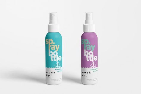 Plastic Spray Bottle Mockups by GfxFoundry on @creativemarket Spray Packaging Design, Spray Bottle Packaging, Spray Packaging, Shampoo Design, Packaging Bottle, Packaging Idea, Products Display, Bottle Designs, Plastic Spray Bottle