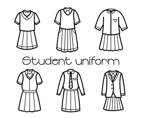 School Uniform Ideas Drawing, School Uniform Drawing, School Uniform Ideas, Art High School, Student Uniform, High School Uniform, Uniform Ideas, Heart Tree, Logo Banners