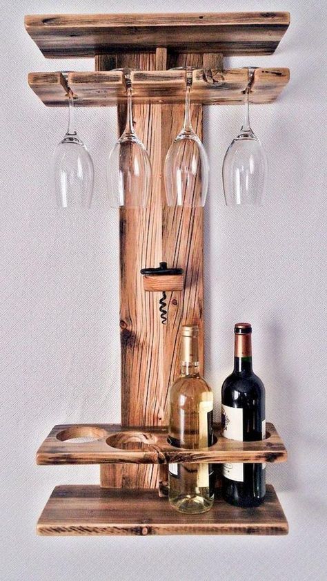 Wine Rack Design, Rustic Wine Racks, Diy Home Bar, Wooden Wine Rack, Home Bar Designs, Wood Wine Racks, Wooden Pallet Projects, Diy Wine Rack, Diy Wine