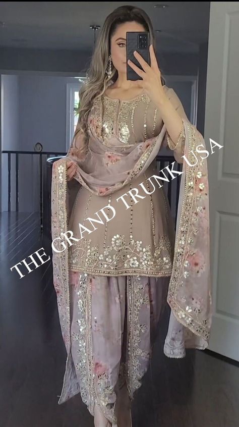 Punjabi Dhoti Salwar Kameez With Heavy Embroidery Sequins Work For Women's Girls, Ready To Wear Stitched Salwar Suits, Indian Wedding Suits by TheGrandTrunkUSA on Etsy New Suit Design 2024 For Women, Dhoti Salwar Suits, New Suit Design, Dhoti Salwar, Suits Indian, Punjabi Culture, Salwar Dress, Punjabi Salwar Suits, Heavy Embroidery