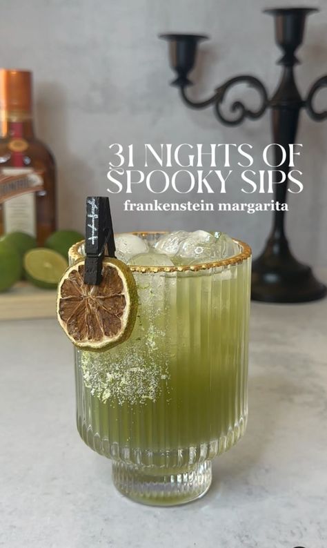 Lime Zest, October 15, Frankenstein, Lime Juice, Tequila, Juice, Salt, Halloween, Glass