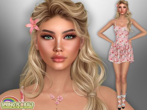 Sims 4 Womens Hair, Sims 4 Cc The Sims Resource Hair, Sims 4 Model Cc, The Sims Resource Hair, Sims 4 Hair Cc Female, 4 Aesthetic, Flowers And Animals, Mod Hair, Pelo Sims