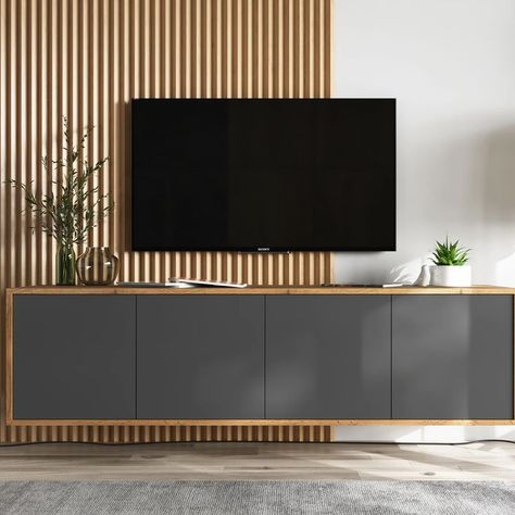 Lcd Panel Design, Tv Cabinet Design, Muebles Living, Tv Wall Design, Living Room Design Decor, Style Deco, Home Design Living Room, Living Room Tv Wall, Living Room Inspo