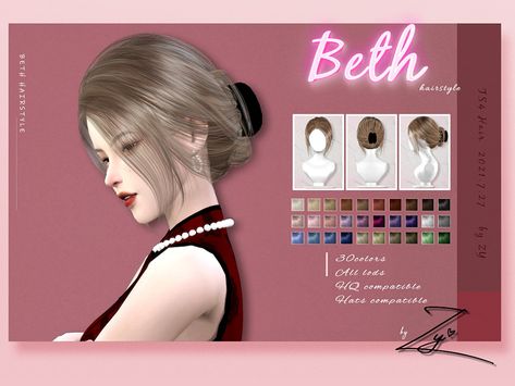 Sims 4 Hairstyles, 4 Hairstyles, Pelo Sims, Sims 4 Cc Makeup, Sims 4 Cc Folder, Sims 4 Dresses, Sims 4 Mm, Sims 4 Characters, Sims 4 Downloads