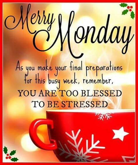 Happy Monday Quotes, Merry Monday, December Quotes, Monday Blessings, Happy New Week, Happy Week, Monday Quotes, Winter Mornings, Good Morning Gif