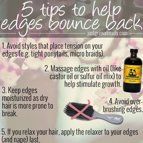 Edges Natural Hair, Regrow Edges, Grow Edges, Natural Hair Care Tips, Hair Regimen, Healthy Hair Journey, Healthy Natural Hair, Super Hair, Healthy Hair Tips