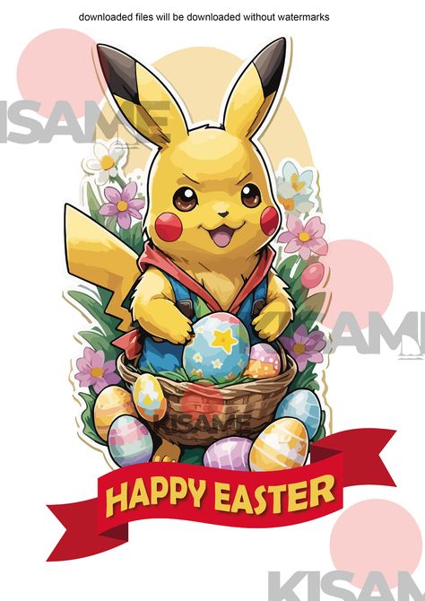 Happy Easter Anime, Cool Pokemon Wallpapers, How To Age Paper, Cool Pokemon, Happy Easter, Pikachu, Digital Design, Digital Drawing, Pokemon