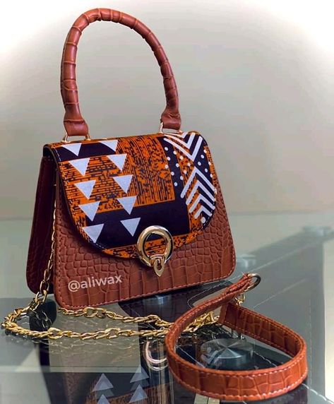 Handmade Leather Bag Pattern, Painted Leather Bag, Ankara Bags, African Bag, Diy Crochet Bag, African Accessories, Leather Bag Pattern, Diy Leather Bag, Diy Bag Designs