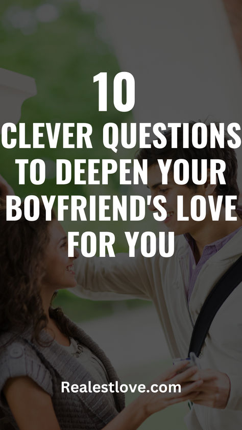 Are you looking to deepen the feelings you share with your man? Having deep conversations is one way to achieve that.

Here, you will discover 10 clever questions to deepen your boyfriend’s love for you. So, read on. Deeper Conversation With Boyfriend, What To Talk To Your Boyfriend About, Topics To Talk About With Your Boyfriend Relationships, Conversation With Boyfriend, Conversations To Have With Your Boyfriend, Deep Talks With Boyfriend, 10 Questions To Ask Your Boyfriend, Conversations With Boyfriend, Cute Conversations With Boyfriend