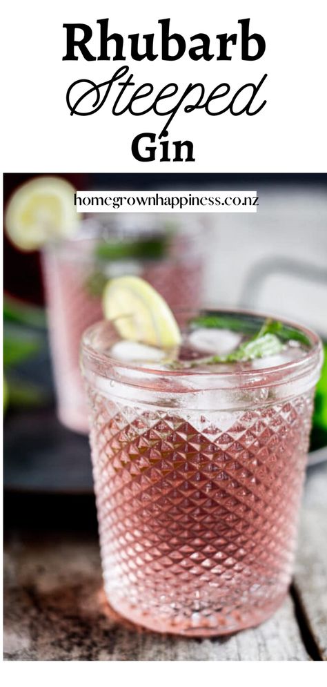 This rhubarb gin is so delicious and easy to make! Fresh (or frozen) rhubarb is steeped in gin until flavoured to your liking. Rhubarb Gin Recipe, Freeze Rhubarb, Strawberry Gin, Fresh Rhubarb, Rhubarb Gin, Australia Trip, Snack Mixes, Gin Recipes, Gin Drinks