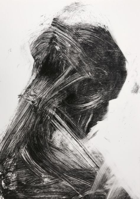 Monoprint Art, Art Alevel, Cnc Art, Collage Art Projects, Black And White Art Drawing, Art Centre, Charcoal Art, Black And White Painting, Beautiful Dark Art