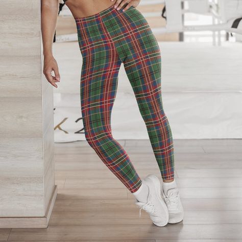 Checked Leggings, Tartan Leggings, Tartan Fashion, Plaid Leggings, Fashion Forward Outfits, Trendy Leggings, Stylish Leggings, Women's Fashion Set, Chic Blouses