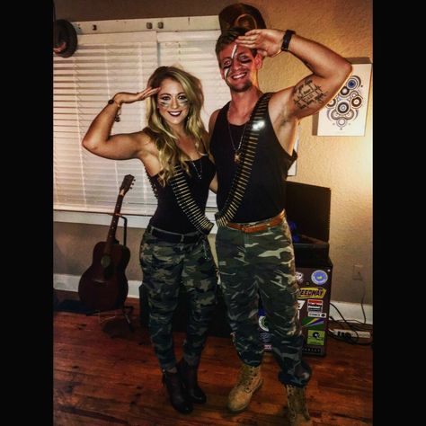 GI-JOE and GI-Jane Gi Jane Costume, Gi Joe Costume, Jane Costume, Gi Jane, Halloween Costumes Diy Couples, Halloween Coustumes, Couples Halloween Outfits, Holloween Costume, Cute Couple Halloween Costumes