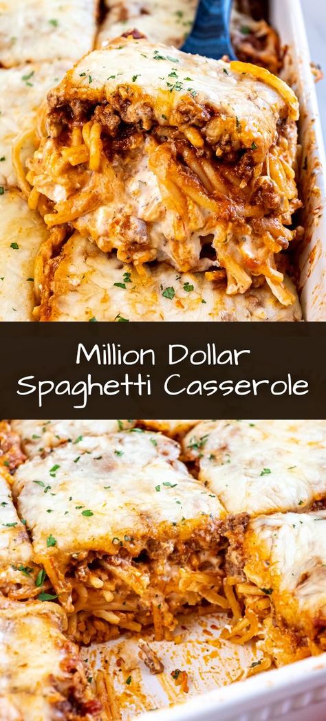 Million Dollar Recipes Meals, Spaghetti Casserole With Cream Of Mushroom Soup, Million Dollar Spaghetti For A Crowd, Billion Dollar Spaghetti Recipe, Million Dollar Casserole Recipes, Millionaire's Spaghetti, Million Dollar Spaghetti Ricotta, Vegetarian Million Dollar Spaghetti, Spaghetti Hotdish Casserole Recipes