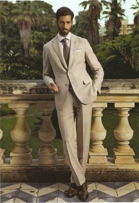 Elegants Outfits, Mens Poses, Wedding Guest Outfit Men, Classy Menswear, Khaki Suits, Khaki Suit, A Man In A Suit, Suit Combinations, Man In A Suit