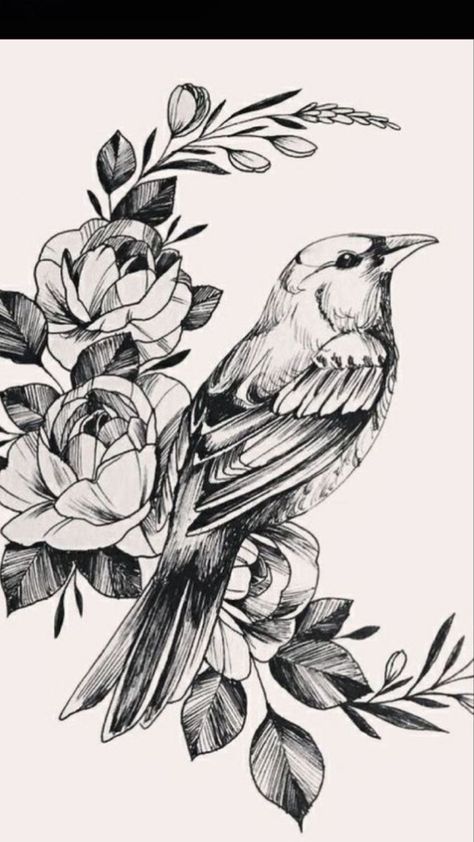 Bird And Flower Tattoo, Dragon Tattoo Ideas, Animal Tattoo Ideas, Dragon Tattoos, Bird And Flower, Design Tattoo, Artist On Instagram, Animal Tattoos, Dragon Tattoo