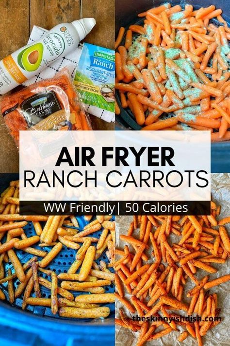 Air Fryer Ranch Carrots will become your new go-to side dish! #ww #airfryer Ranch Carrots, Dinner Recipes Air Fryer, Air Fryer Dinner, Healthy Air Fryer Recipes, Recipe Air Fryer, Healthy Air Fryer, Recipes Air Fryer, Carrots Recipe, Air Fryer Oven Recipes