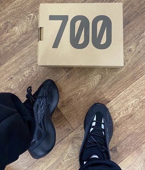 #shoes Outfits With Yeezy 700, Yezzy Shoes 700 V3 Outfit, Outfits With Yeezy, Yeezy 700 V3 Alvah, Black Yeezys, Adidas Yeezy 700 V3, Adidas Yeezy 700, Pretty Sneakers, Trendy Shoes Sneakers