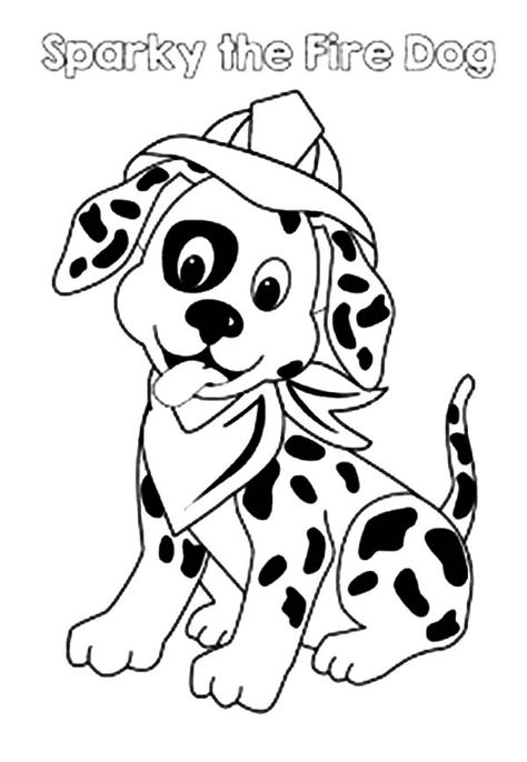 free printable color book pages for kids  fireman dalmations | Dalmatian Dog Coloring Page - Coloring Home Sparky The Fire Dog, Fire Safety Free, Fire Safety Theme, Fire Safety Preschool, Safety Crafts, Fire Dog, Fire Safety Week, Fire Prevention Week, Dog Template