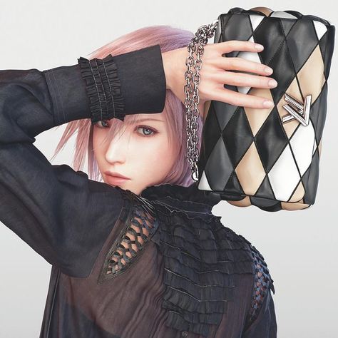 Lightning Images, Lightning Final Fantasy, Final Fantasy Art, Fantasy Collection, Final Fantasy Xv, Fantasy Series, Final Fantasy Vii, Kingdom Hearts, Pink Hair