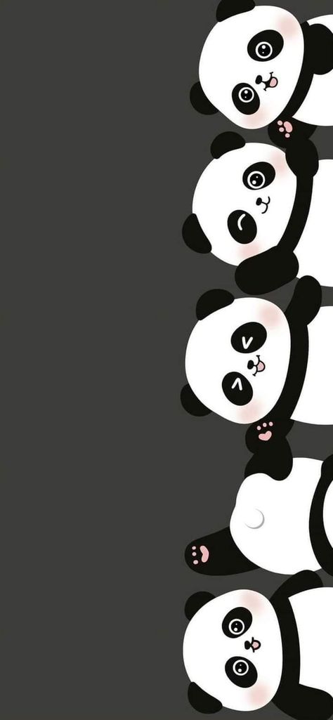 Black Theme Wallpaper Aesthetic, Panda Wallpaper Iphone, Panda Background, Cute Panda Drawing, Collage Photo Frame Design, Cute Panda Cartoon, Panda Drawing, Black Wallpaper Iphone Dark, Cute Mobile Wallpapers