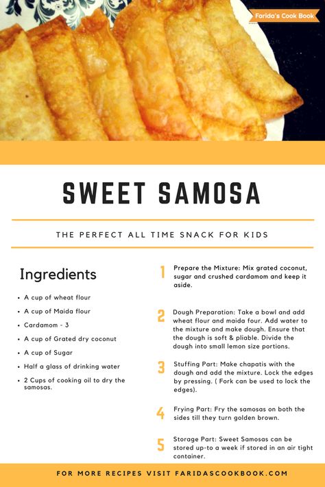 How To Make Samosas Step By Step, Samosa Dough Recipe, Sweet Samosa, Samosa Dough, Rice Paper Recipes, How To Make Samosas, Junk Foods, Snack For Kids, Samosa Recipe