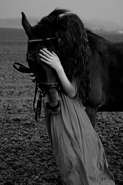 For the love of.. A Horse, A Woman, Black And White, White, Black