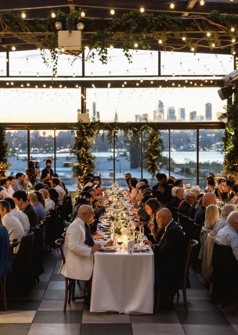 New York Fall Wedding, Nyc Chic Wedding, Nyc Wedding Aesthetic, City View Wedding, Rooftop Wedding Decor, Dream Reception, City Wedding Reception, Cityscape Wedding, 2026 Wedding